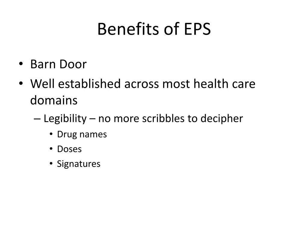 benefits of eps