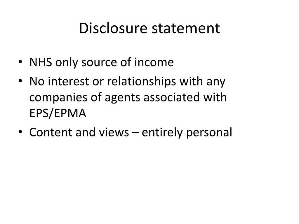 disclosure statement