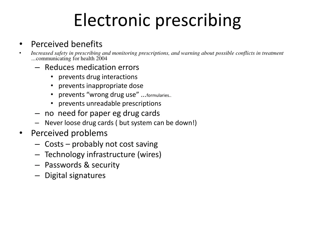 electronic prescribing