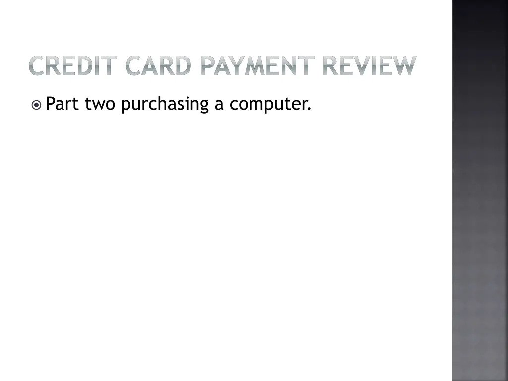 credit card payment review