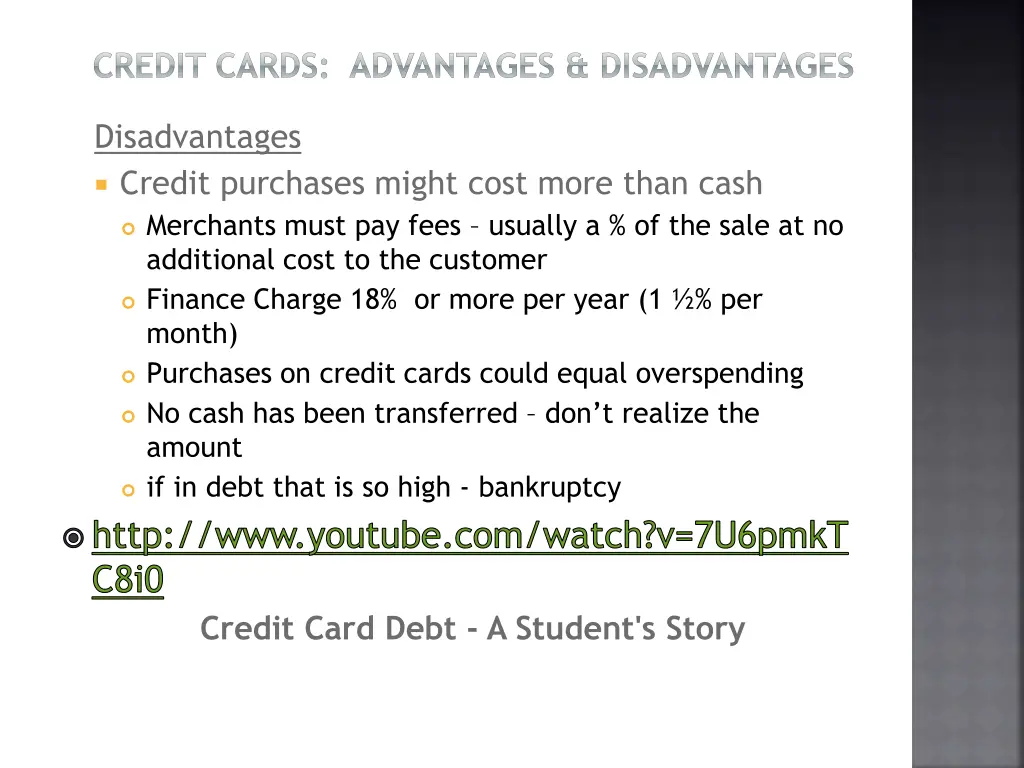 credit cards advantages disadvantages 1