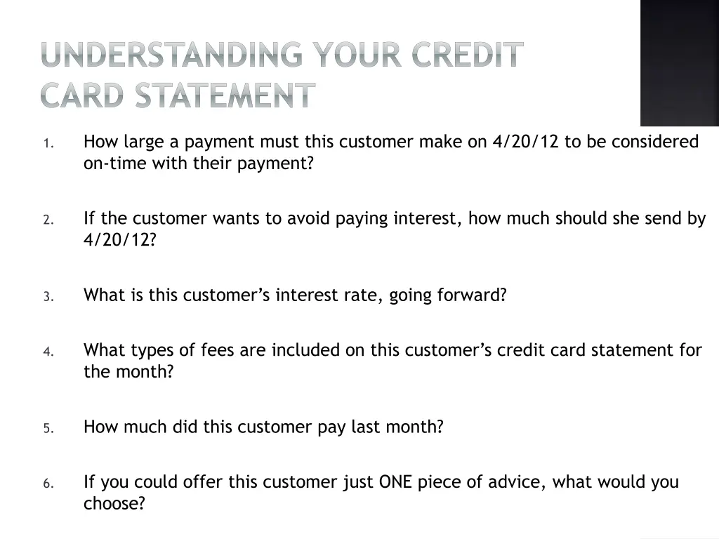 understanding your credit card statement 2