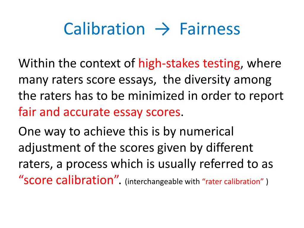 calibration fairness