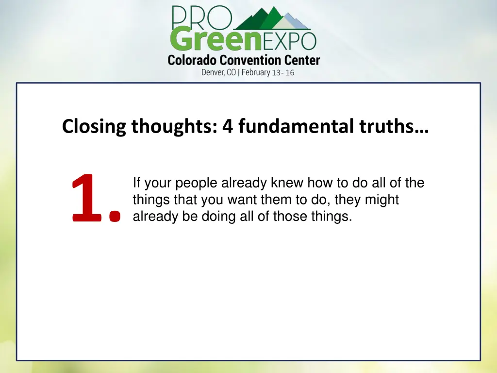 closing thoughts 4 fundamental truths 1