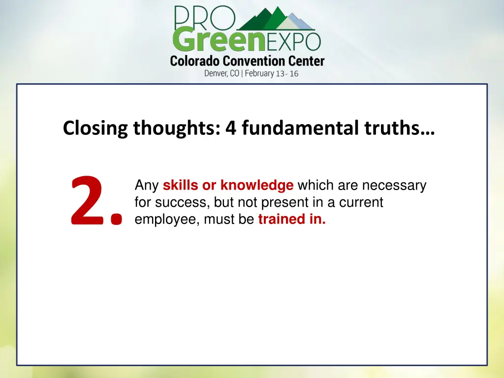 closing thoughts 4 fundamental truths