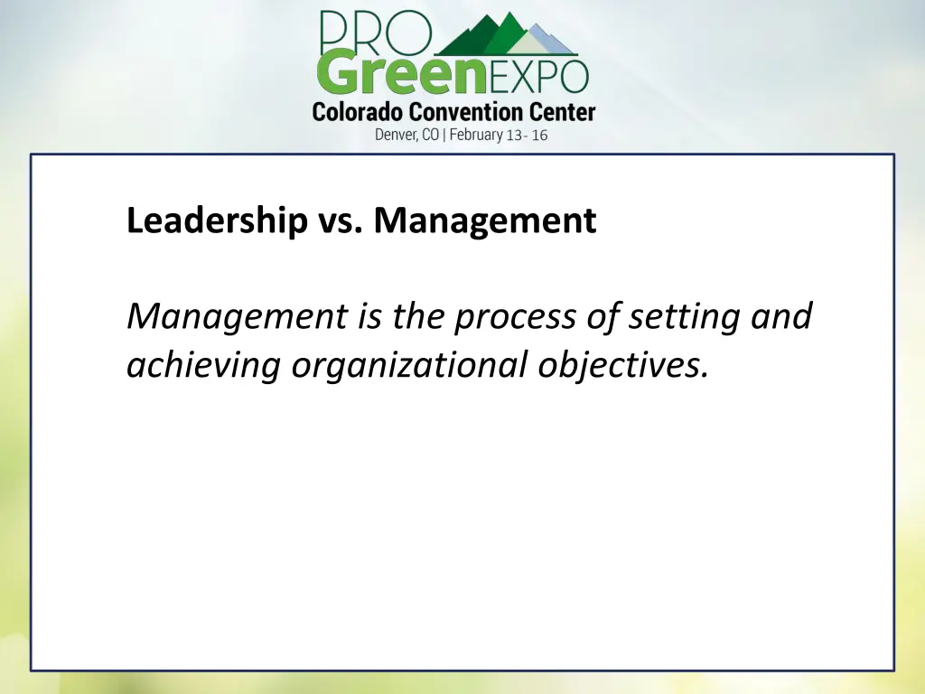 leadership vs management 1