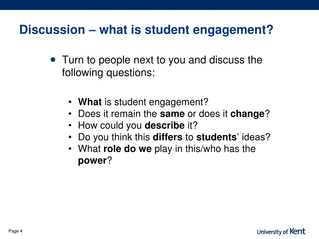 discussion what is student engagement