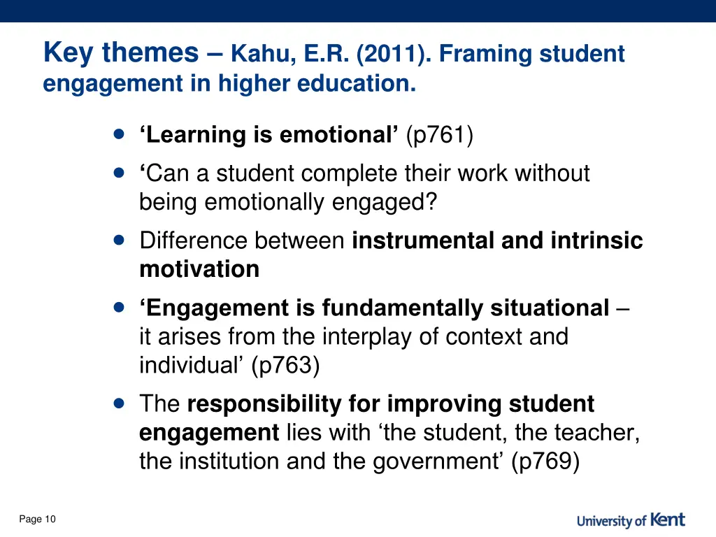 key themes kahu e r 2011 framing student