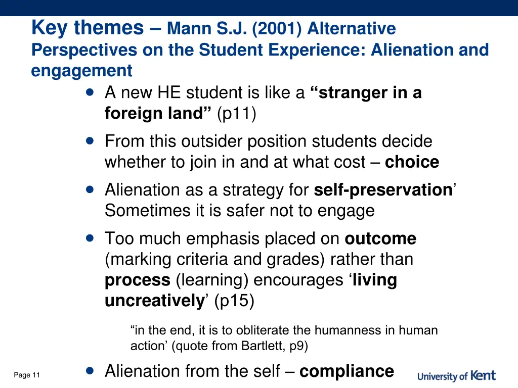 key themes mann s j 2001 alternative perspectives