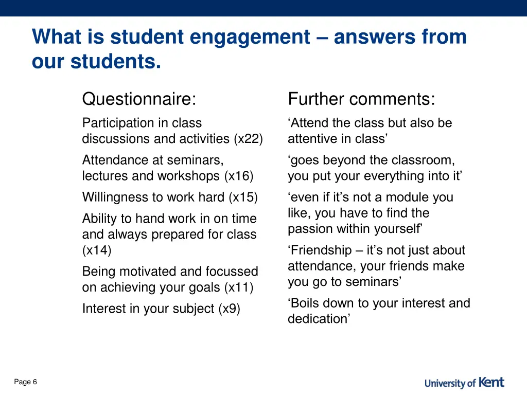 what is student engagement answers from