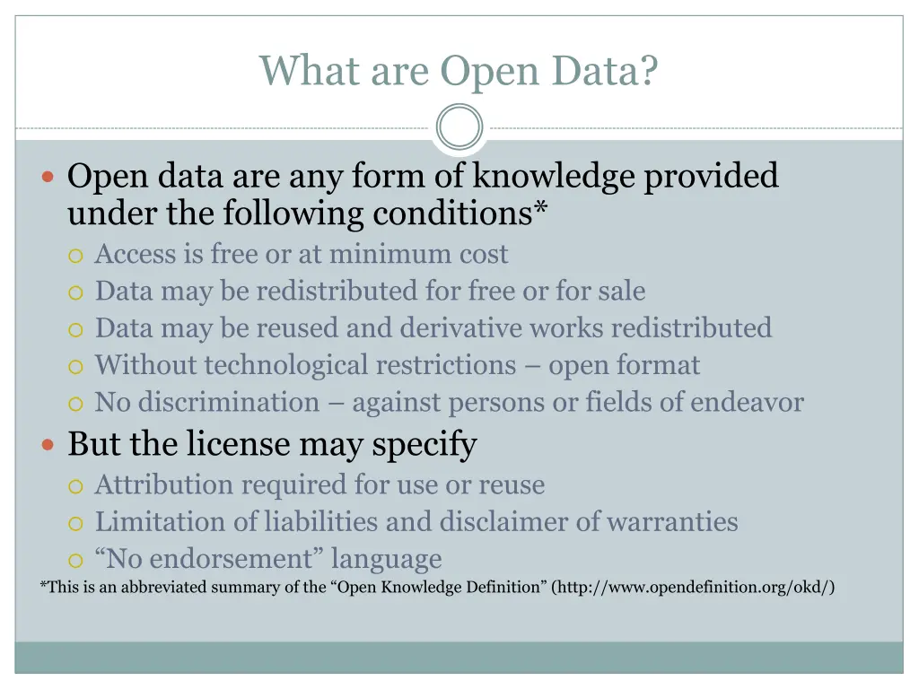 what are open data