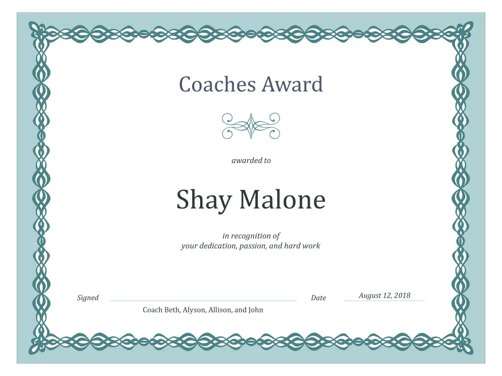 coaches award 1