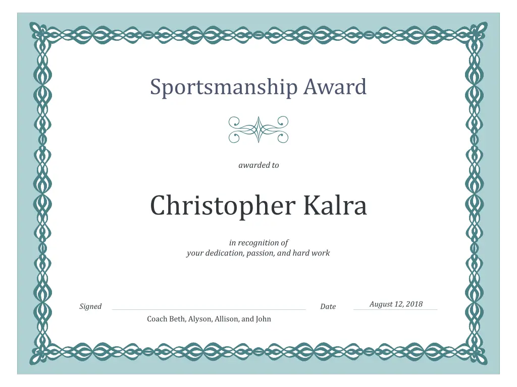 sportsmanship award 1