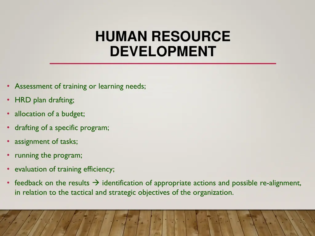 human resource development