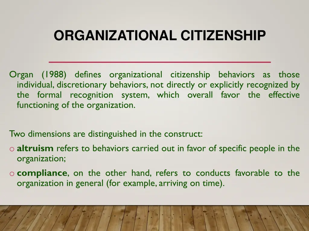 organizational citizenship