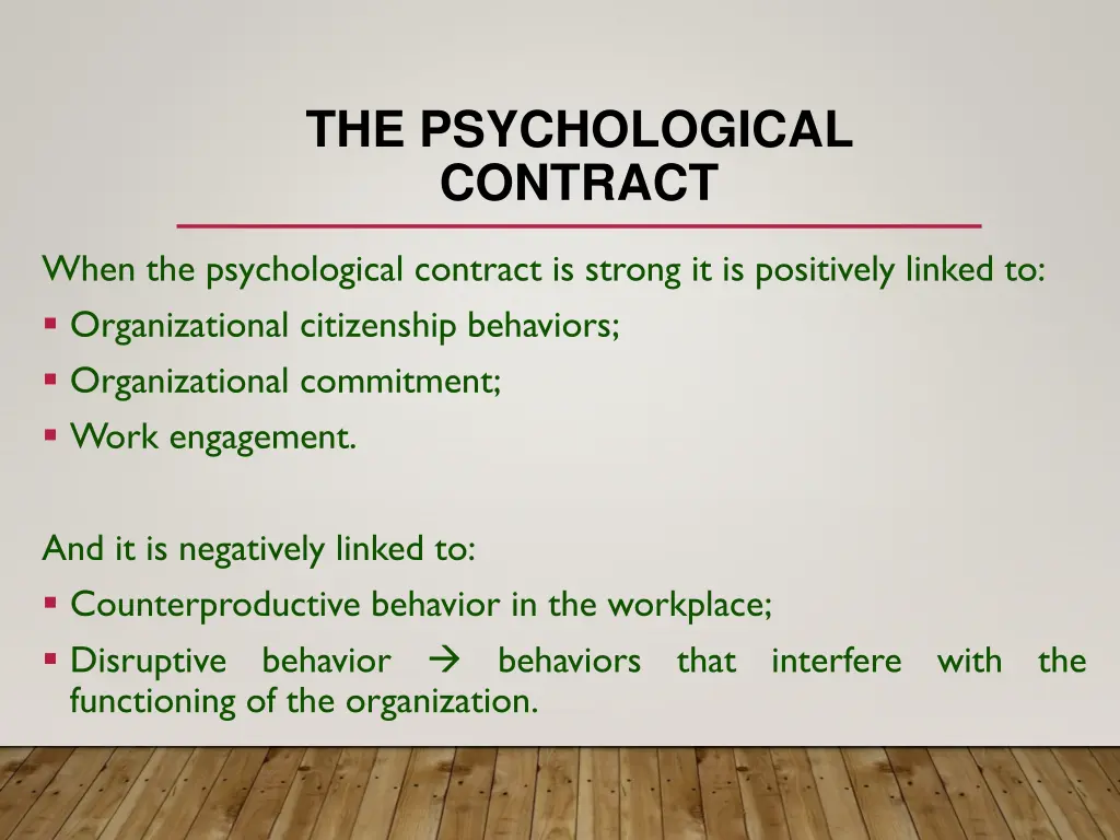 the psychological contract 2