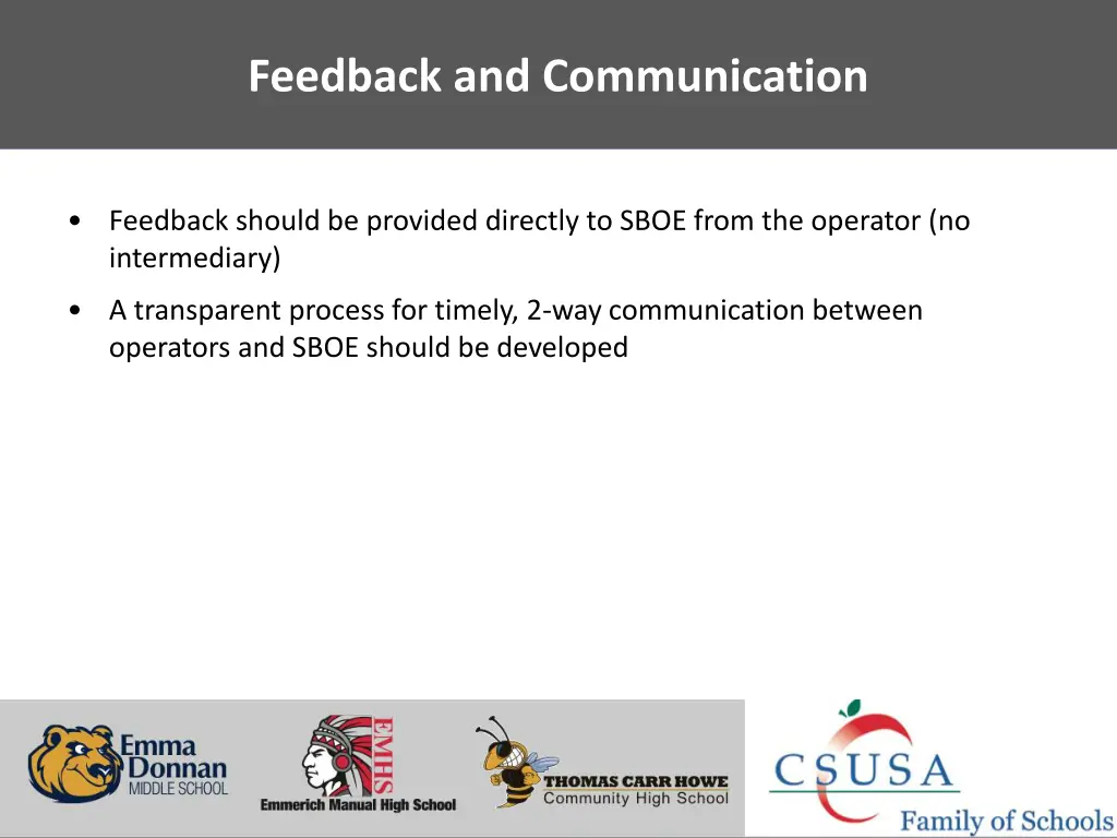 feedback and communication