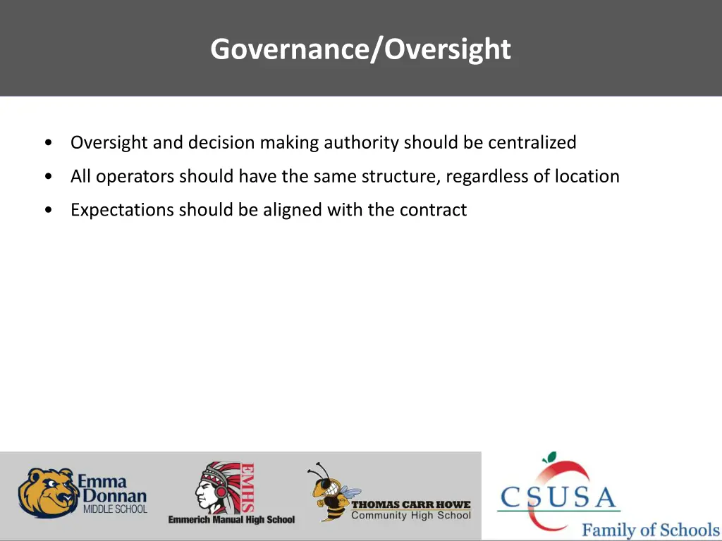 governance oversight