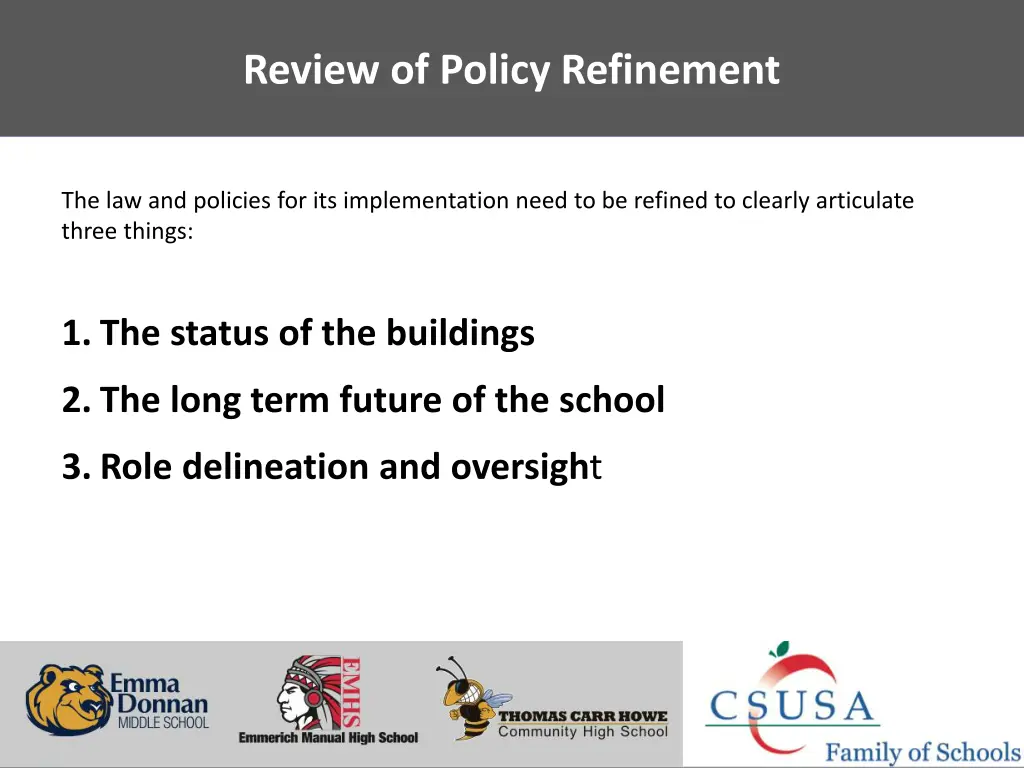 review of policy refinement 1