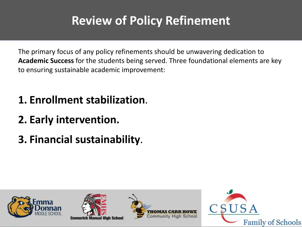 review of policy refinement