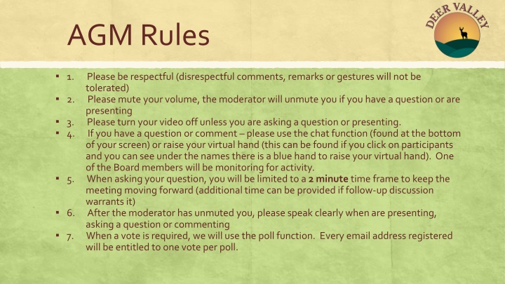 agm rules