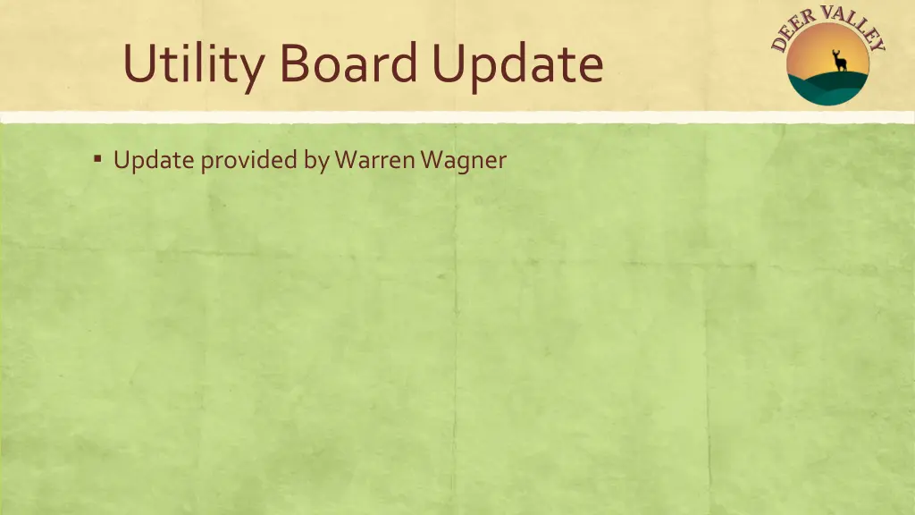 utility board update