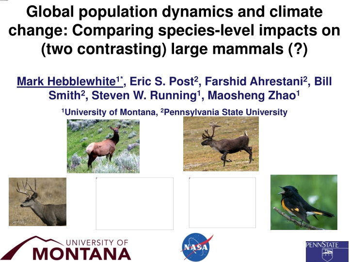 global population dynamics and climate change