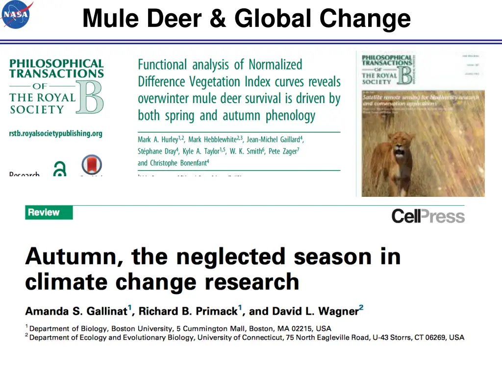 mule deer global change 1