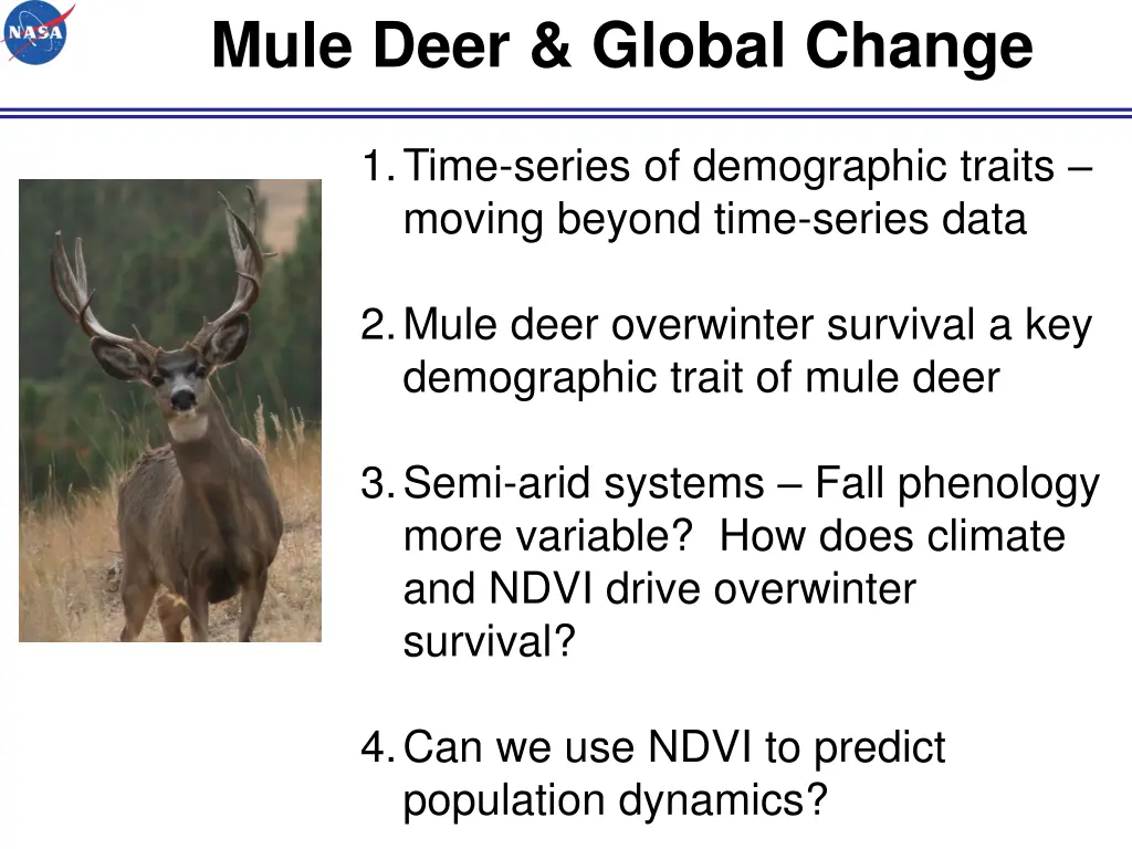 mule deer global change