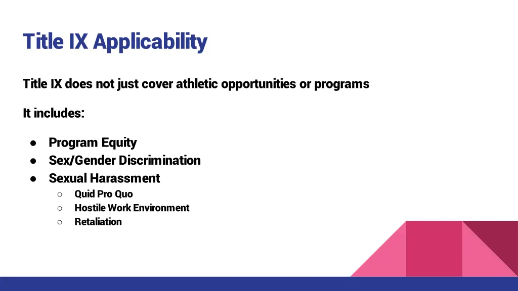 title ix applicability