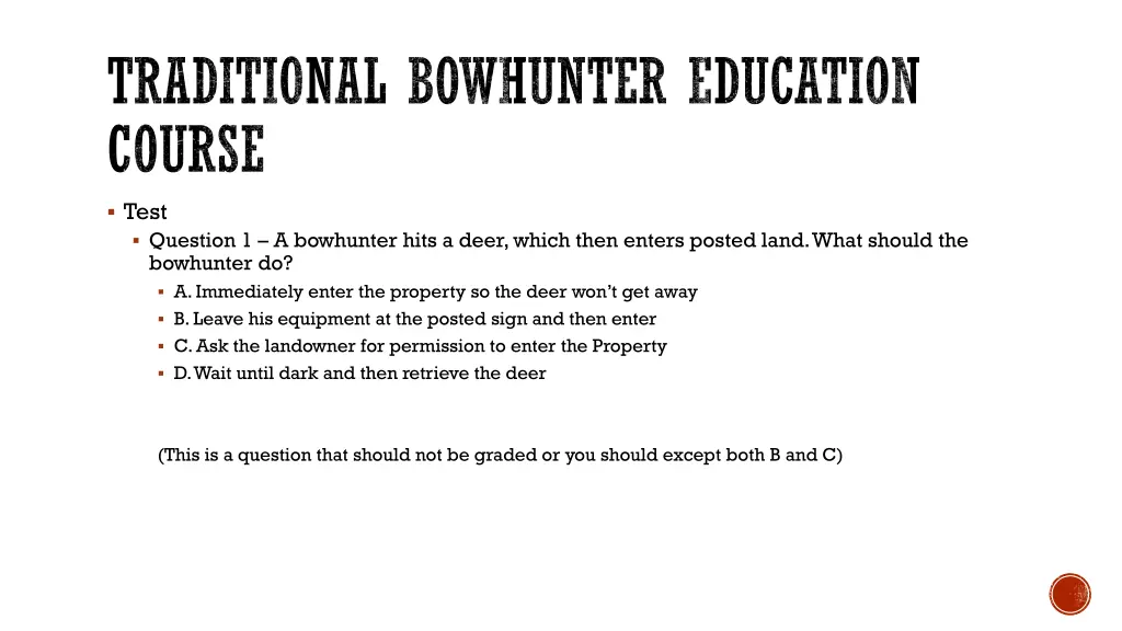 traditional bowhunter education course