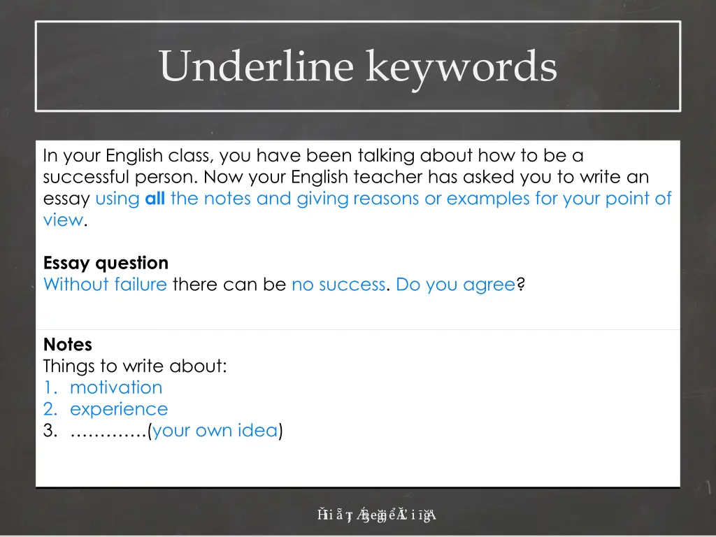 underline keywords 1