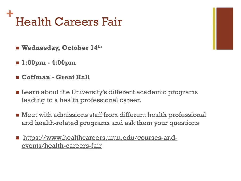 health careers fair