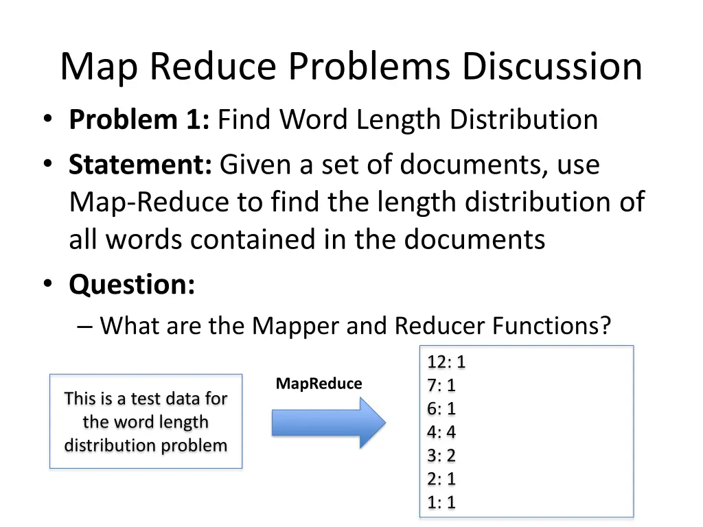 map reduce problems discussion problem 1 find