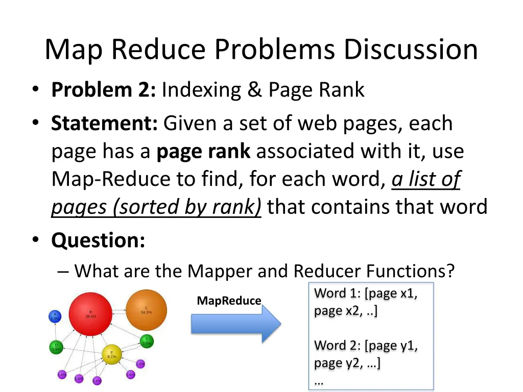 map reduce problems discussion problem 2 indexing