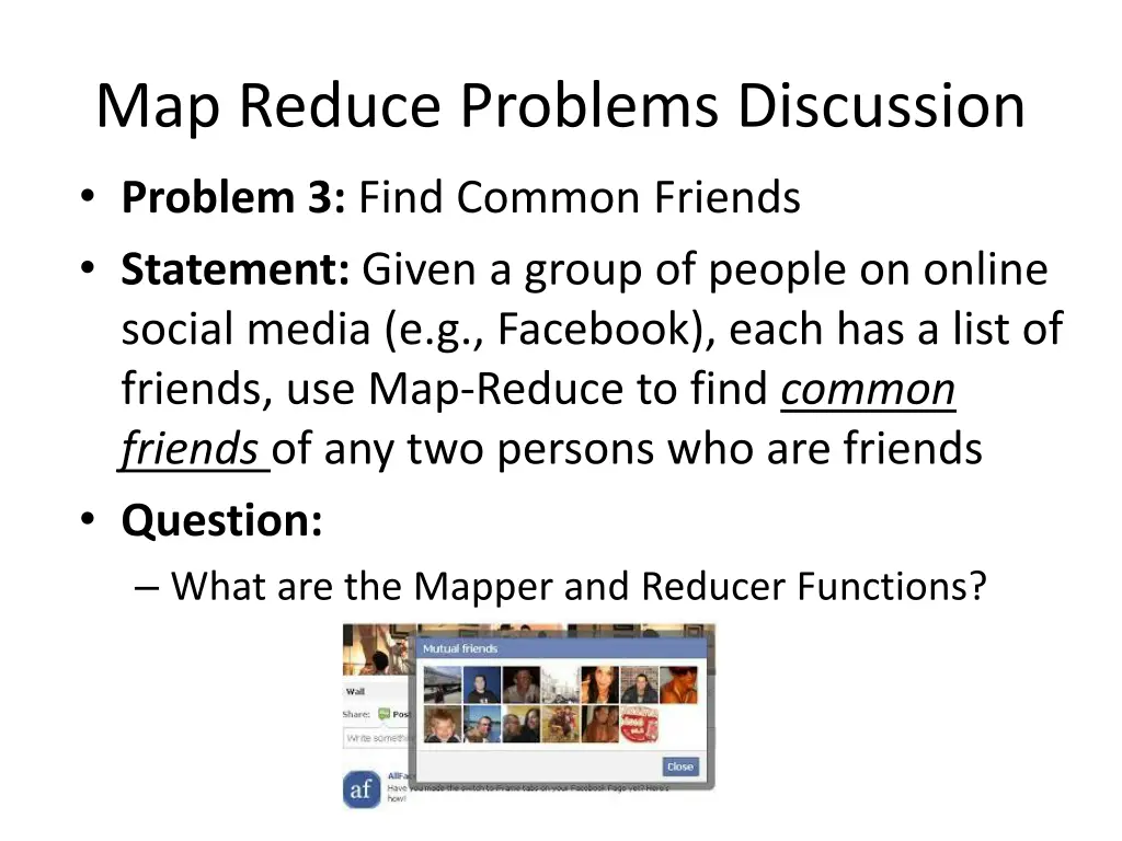 map reduce problems discussion problem 3 find