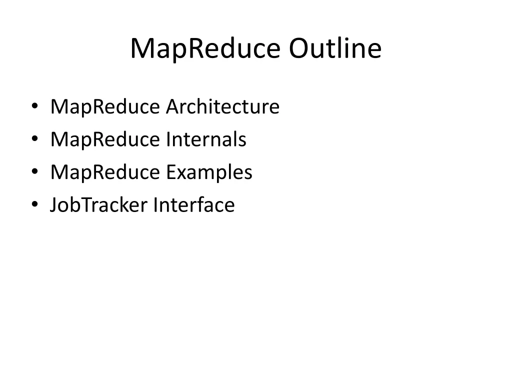 mapreduce outline