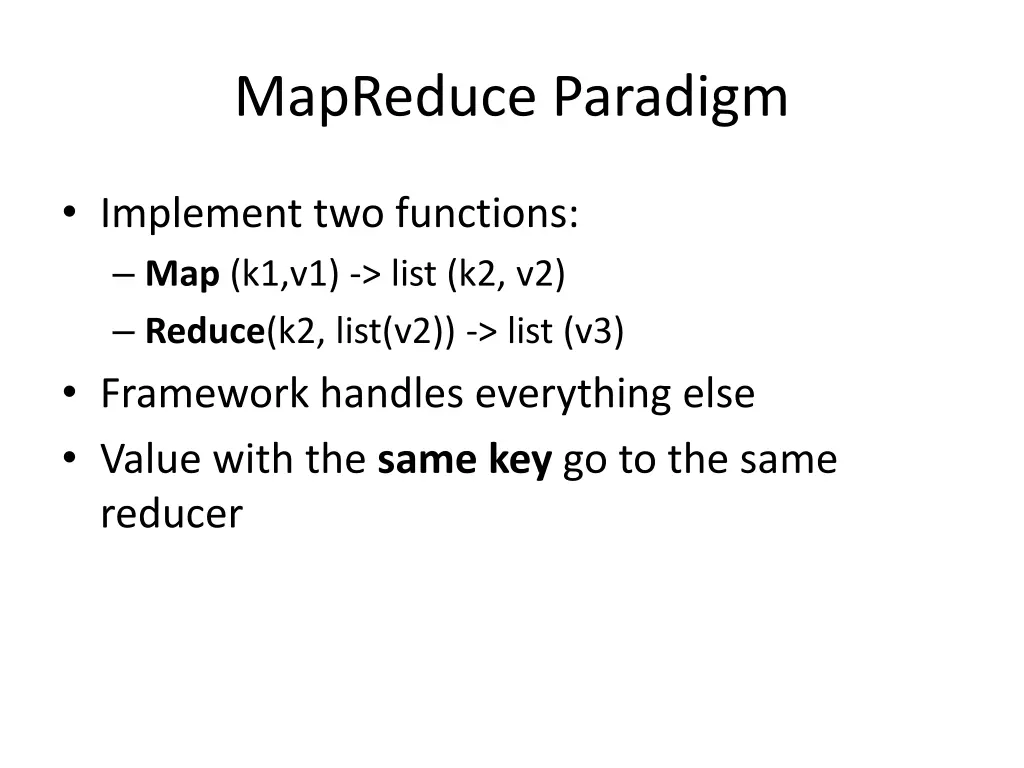 mapreduce paradigm