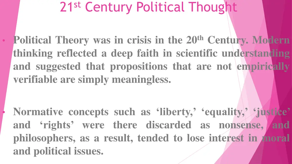 21 st century political thought