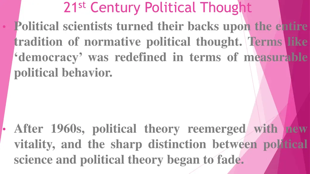 21 st century political thought political