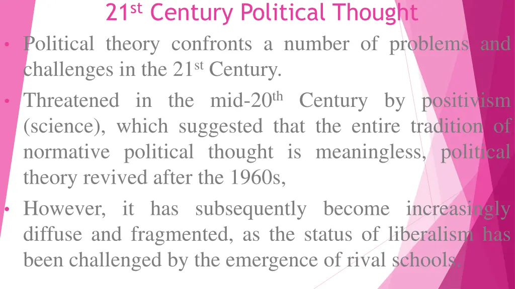 21 st century political thought political theory