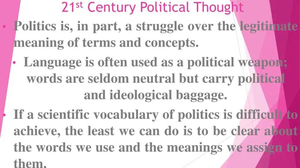 21 st century political thought politics