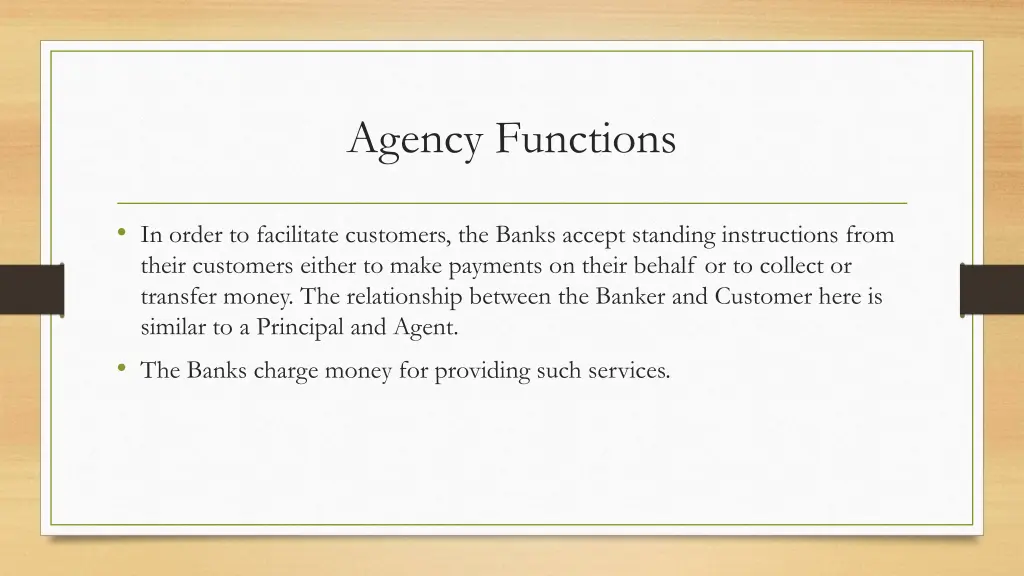 agency functions