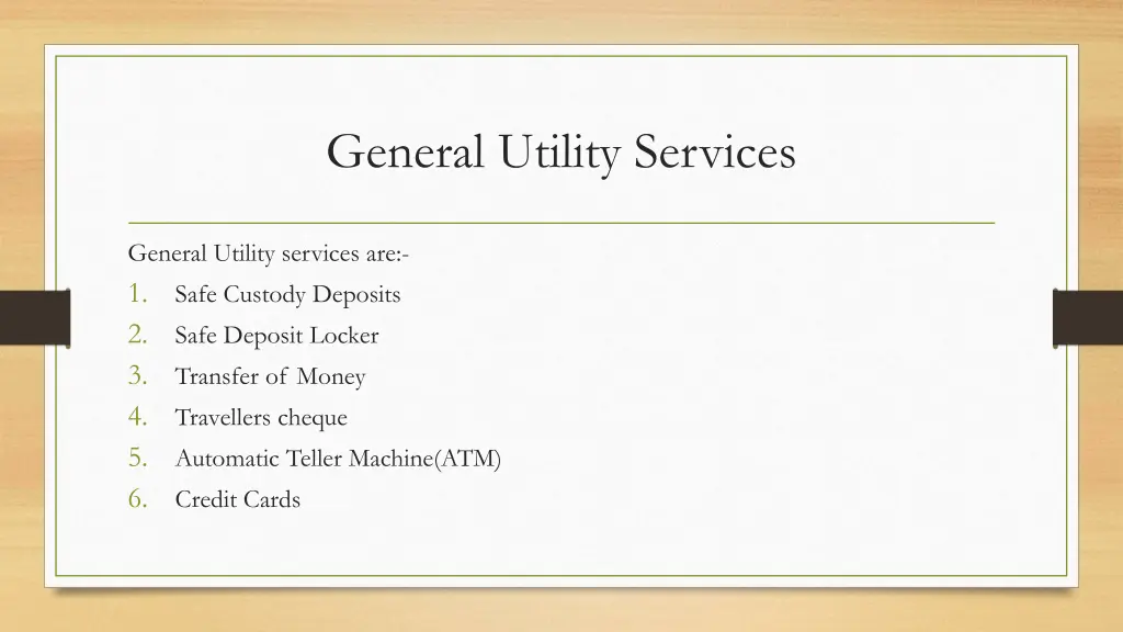 general utility services