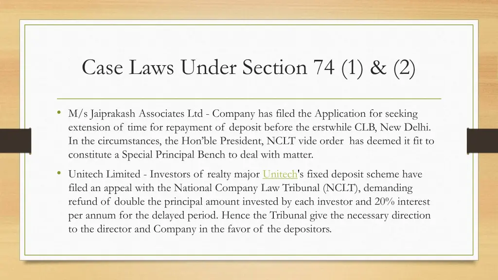 case laws under section 74 1 2