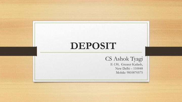 deposit