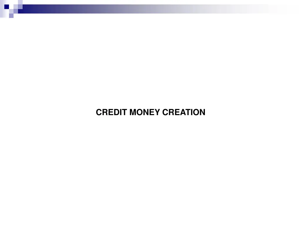 credit money creation