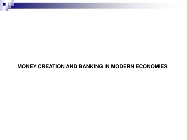 money creation and banking in modern economies