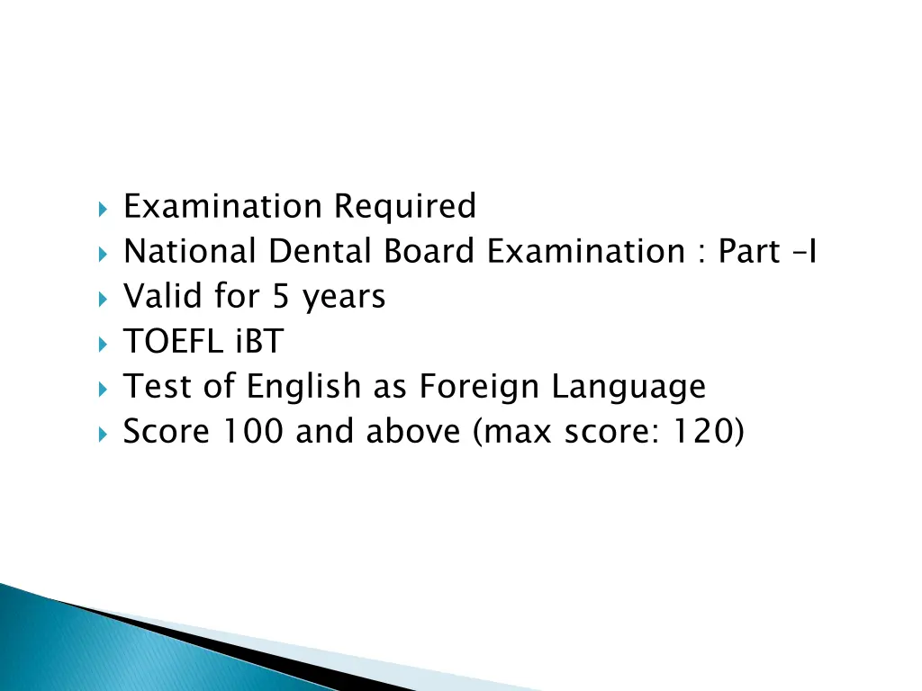 examination required national dental board