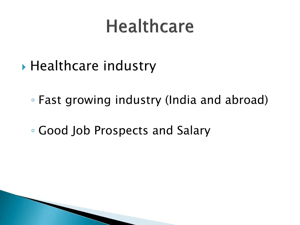 healthcare industry